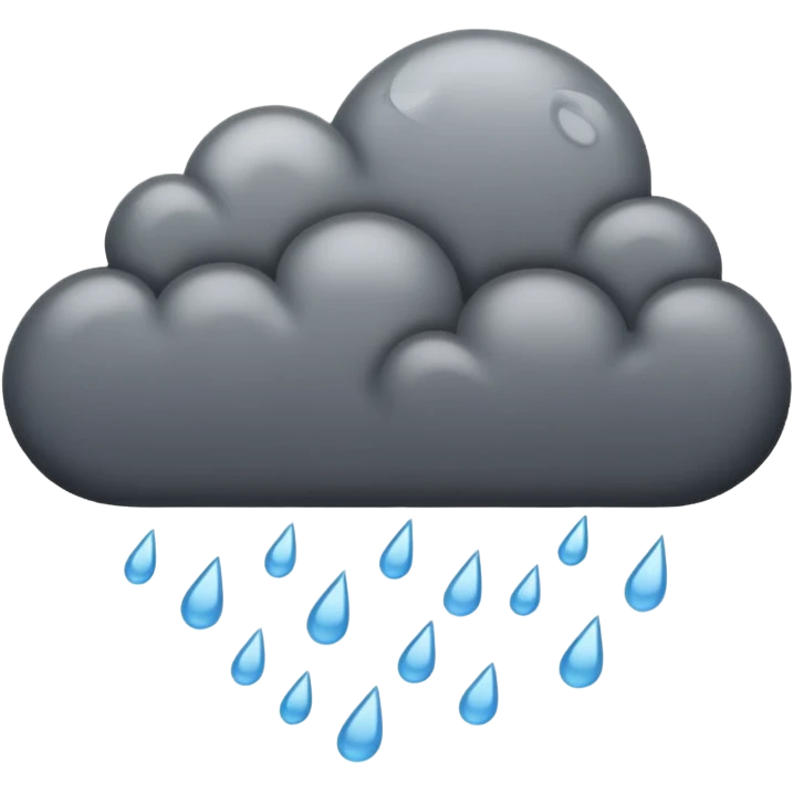 Rain cloud emoji