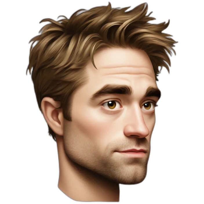 robert-pattinson cartoon wearing tee emoji