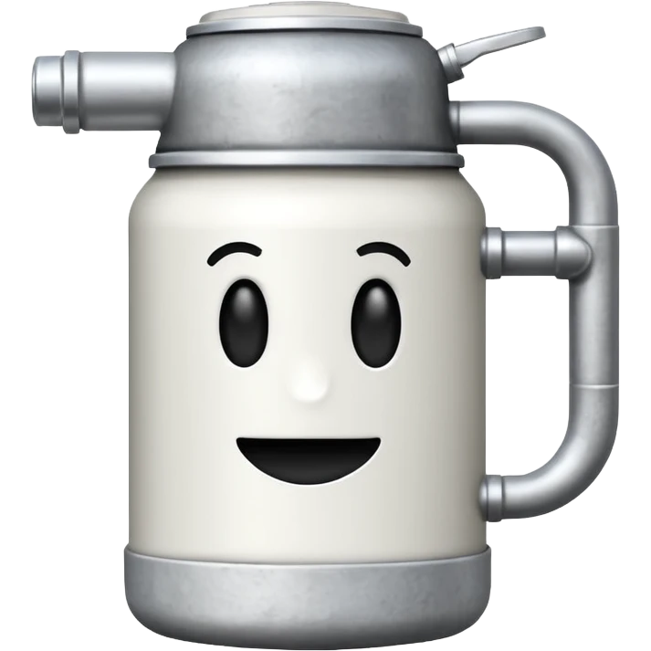 un termo con un mate blanco que diga "Stanley" en ambos  emoji