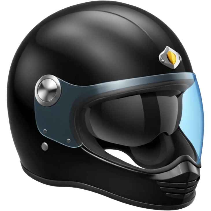 Biker helmet black in colour  emoji