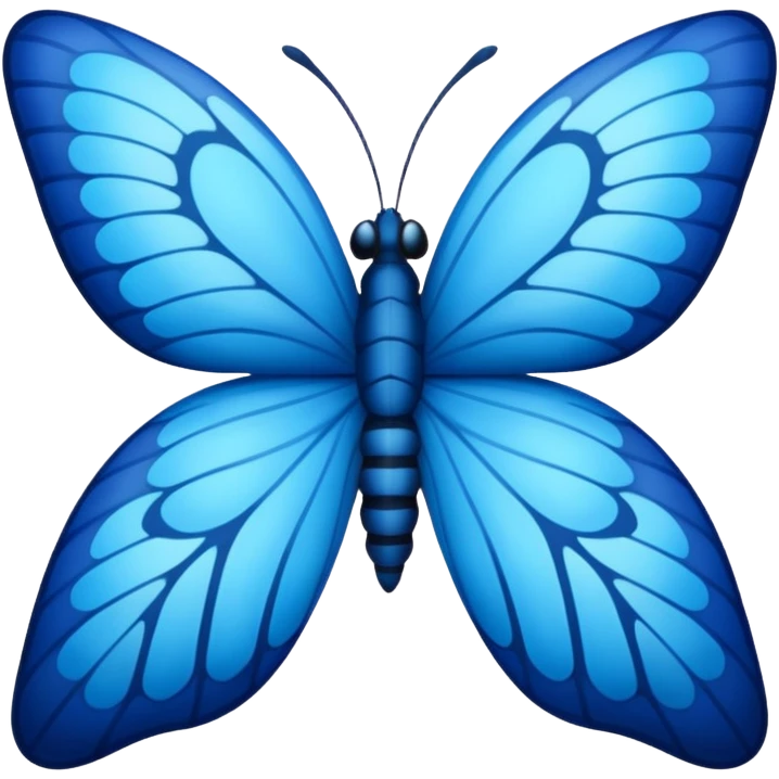 blue butterfly larva emoji