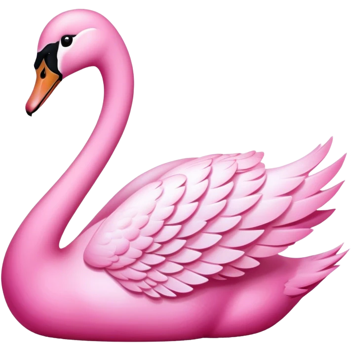 Pink swan emoji