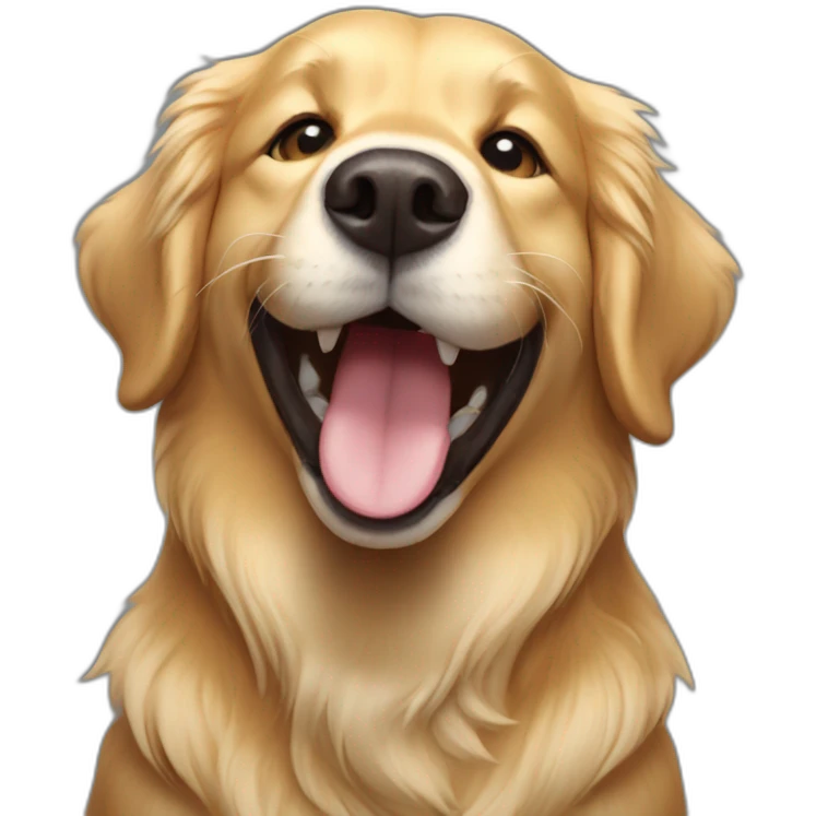 Laughing golden retriever  emoji
