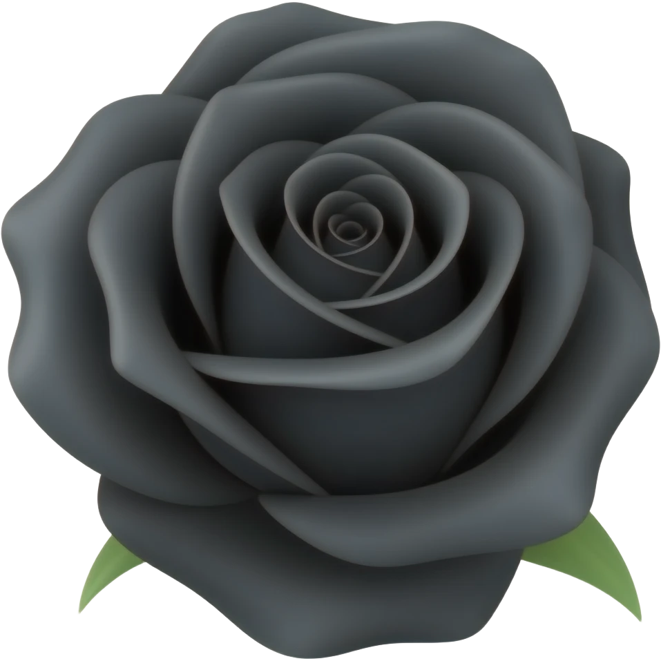 Rosa de color negro emoji