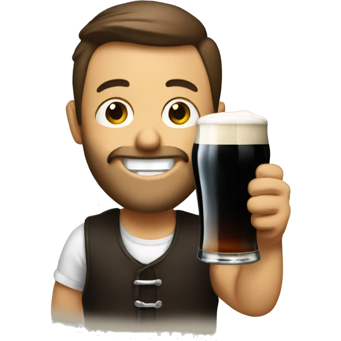 Smiley drinking a pint of Guinness  emoji