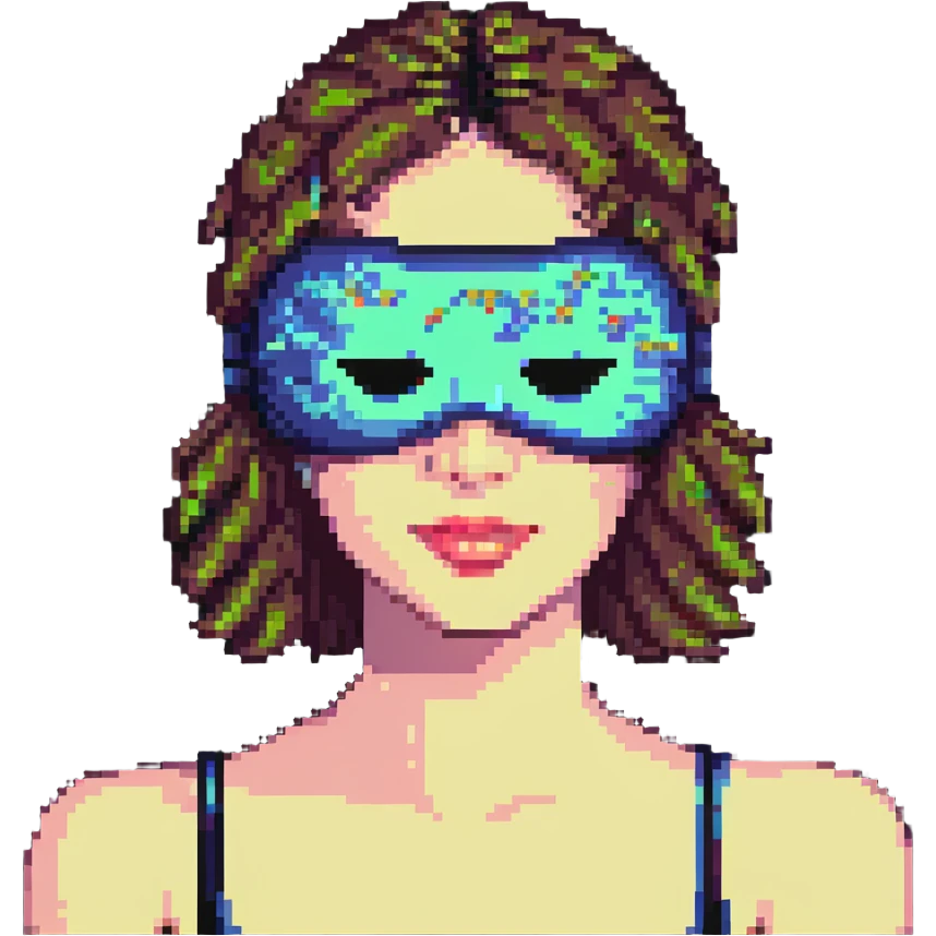 woman wearing a sleep mask emoji