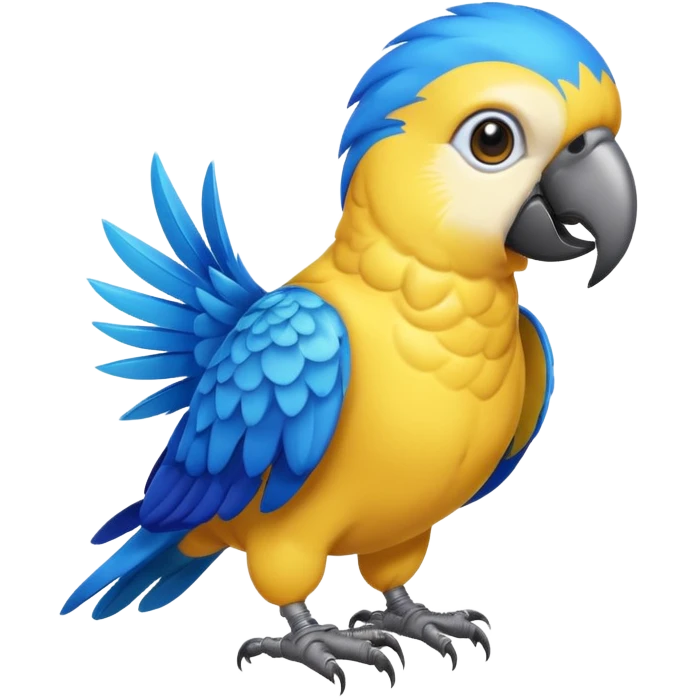 Pappagallo giallo e blu emoji