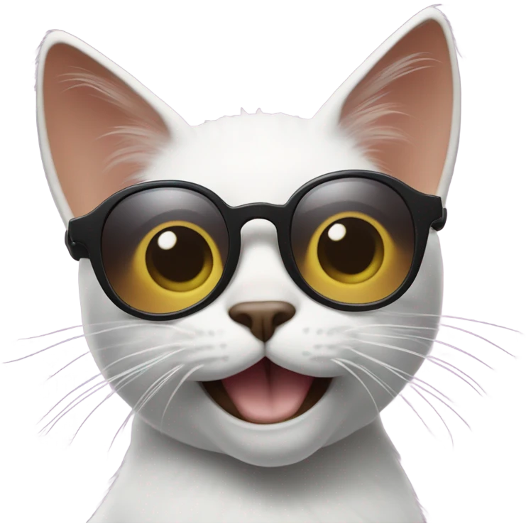 Cat dancing with sunglasses emoji