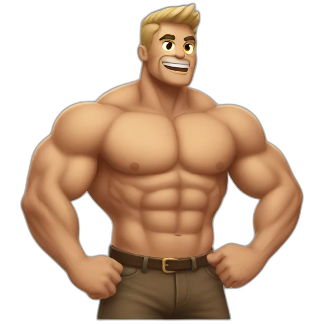 Muscular hink emoji