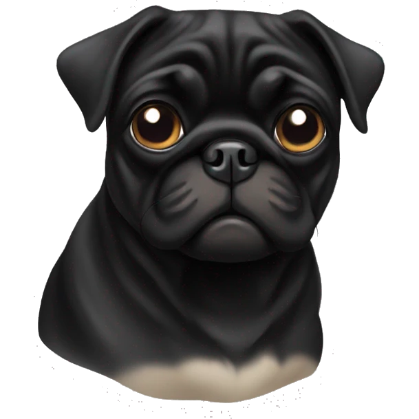 Black pug emoji