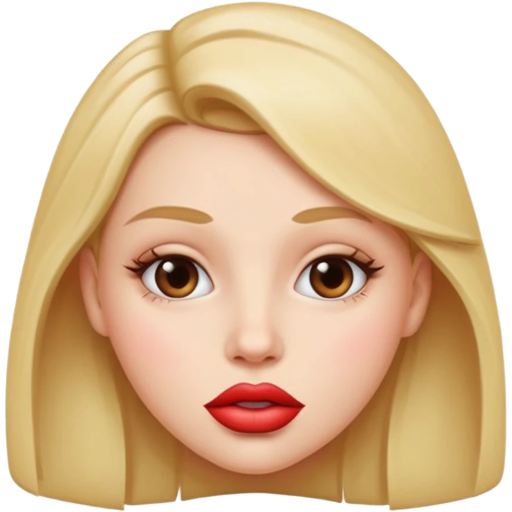 Girl with big lips emoji
