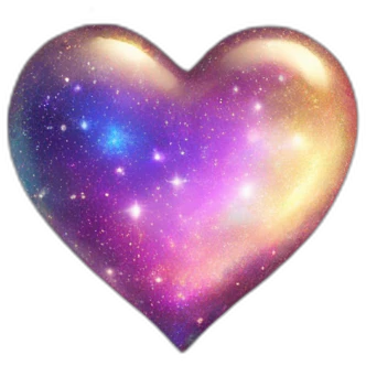 sparkly glittery shiny heart galaxy emoji