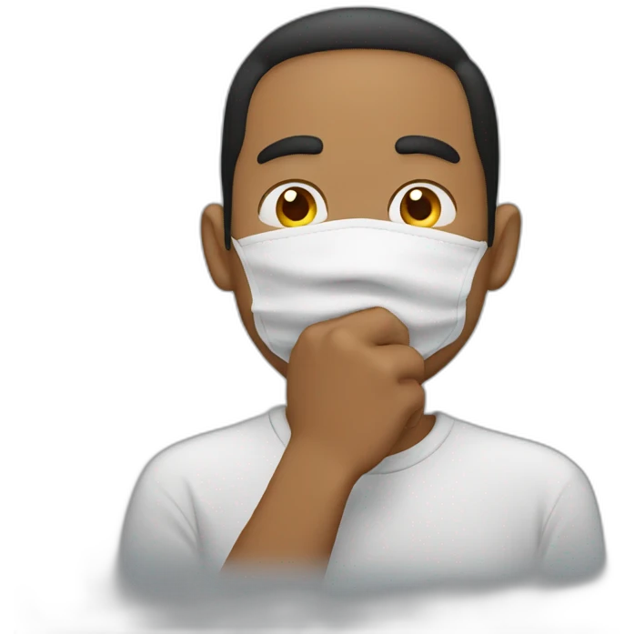 man covering mouth emoji