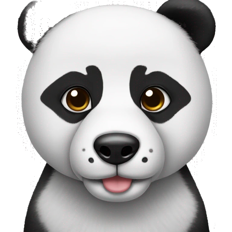 Panda with puppy dog lips emoji