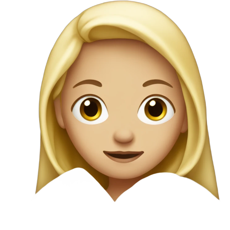 Blonde girl in blanket emoji