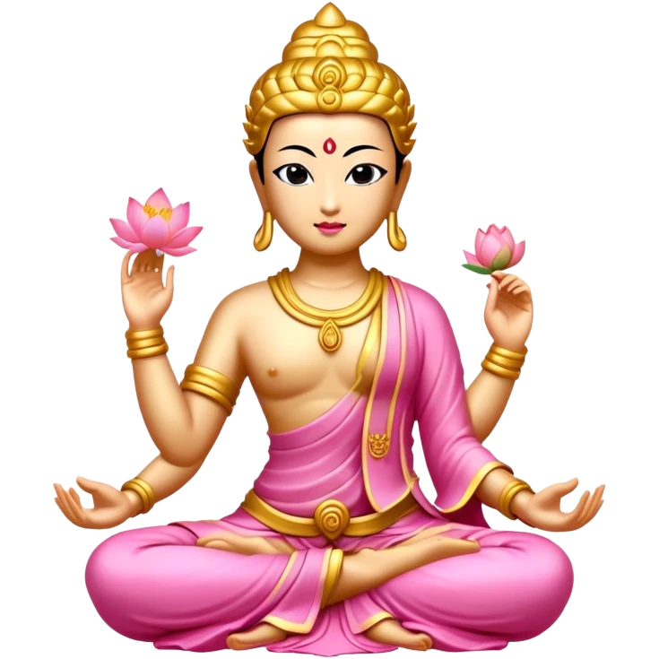 gold pink Bodhisattva  emoji
