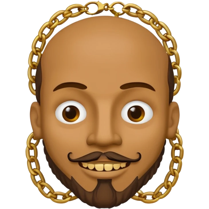 Shakespeare in claymation style with gold chains and teeth emoji