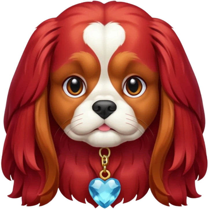 ruby colored king charles cavalier emoji