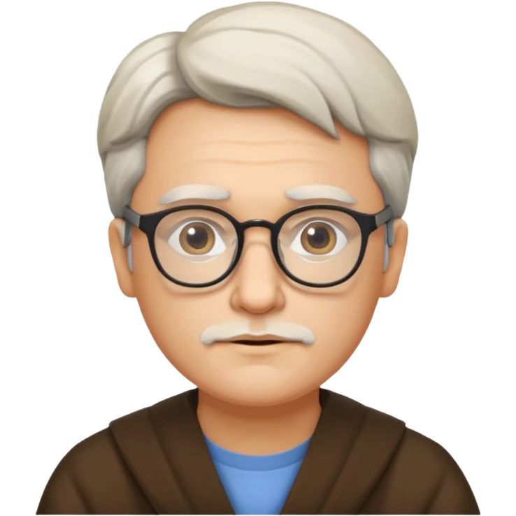 philosopher, wearing glasses emoji