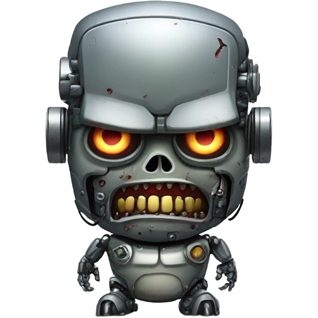 Fat zombie robot terminator  emoji