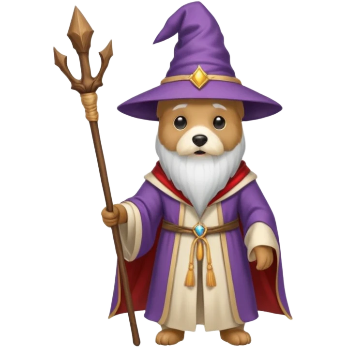 Dog wizard emoji