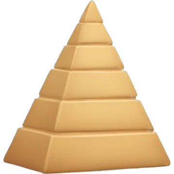 Folded hand in shape of a pyramid emoji
