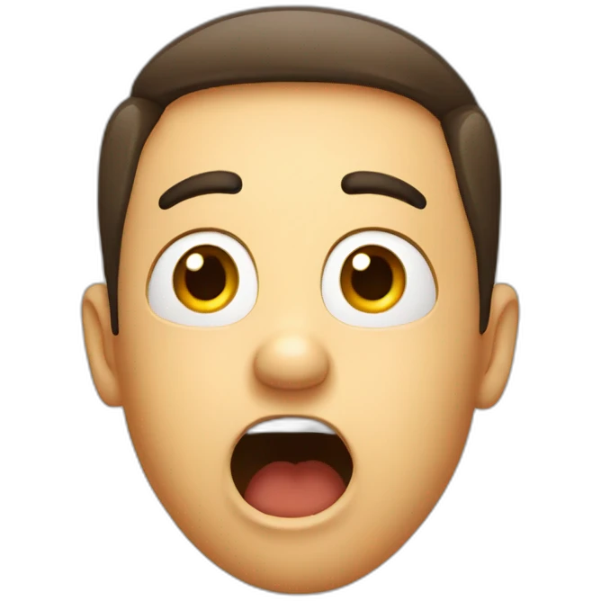 Surprised face emoji