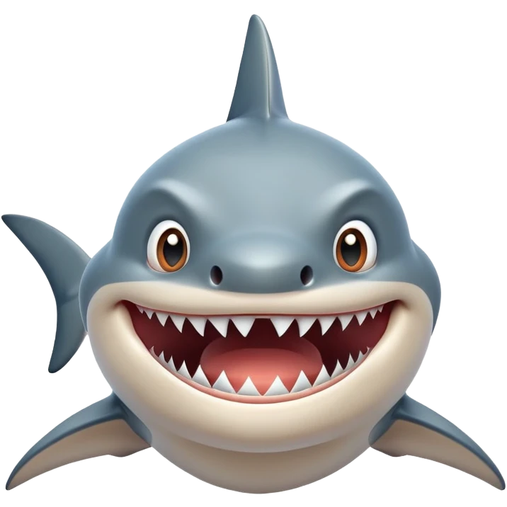 funny shark character in the style of Italian memes, expressive face, comical emoji