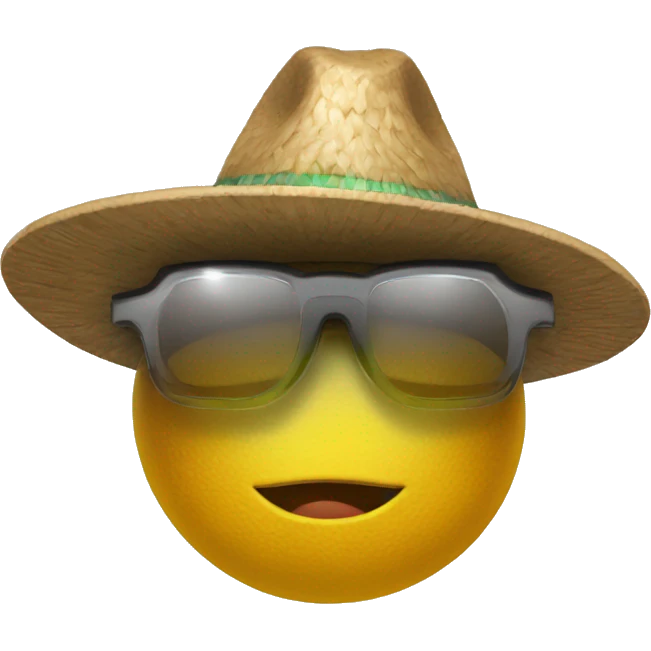 Ajolote con lentes de sol y sombrero  emoji