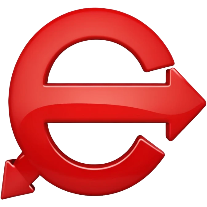 plus and percentage sign in red emoji