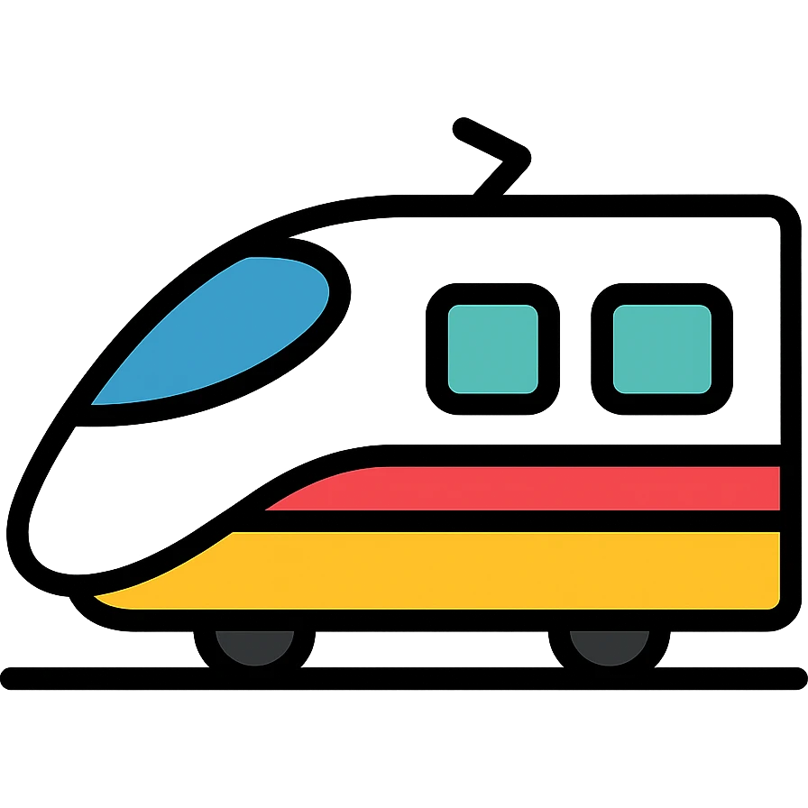 modern white train, sleek, futuristic, streamlined emoji
