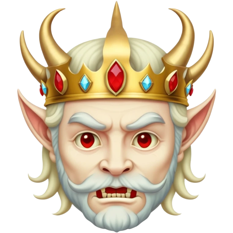 tzar, demon, horns, crown, old emoji