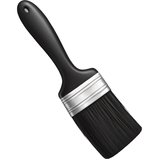 Black paint brush emoji
