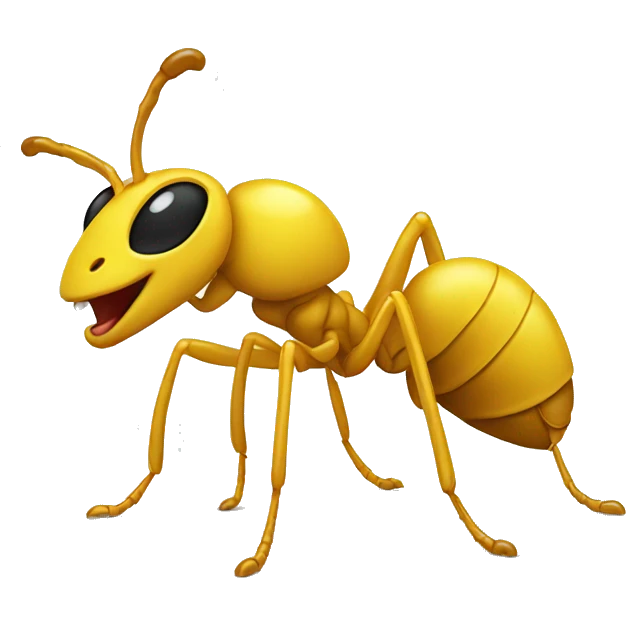 yellow laughing ant emoji