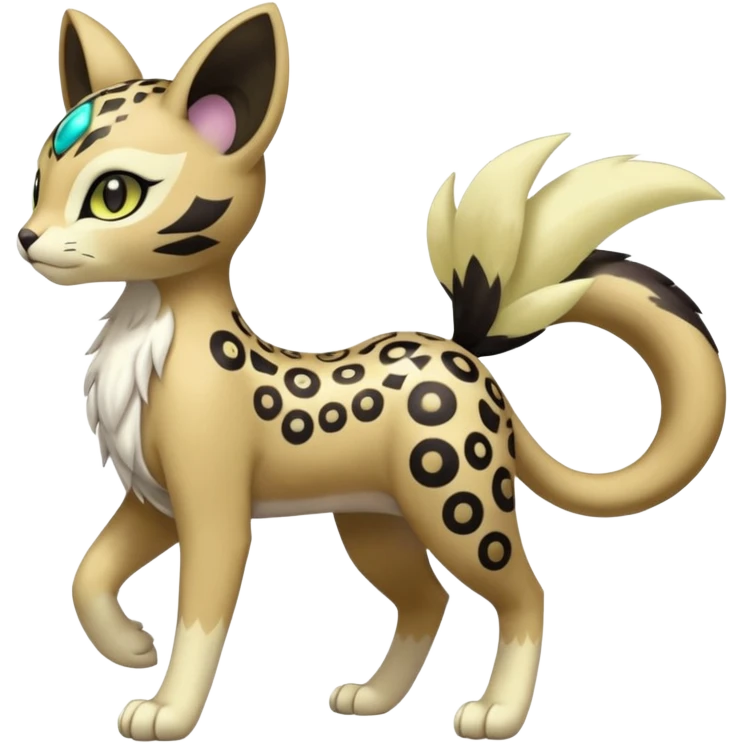 Elegant Pretty Beautiful Divine Furry Realistic  Meloetta-Noibat-Gatomon-Liepard-Pokémon-Digimon-Fakémon-fusion-hybrid-creature emoji
