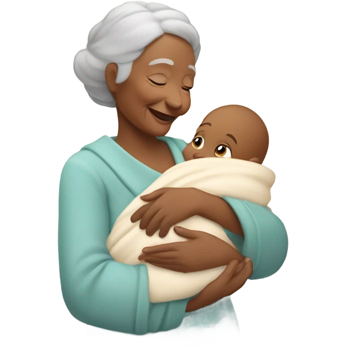 New baby and grandma  emoji