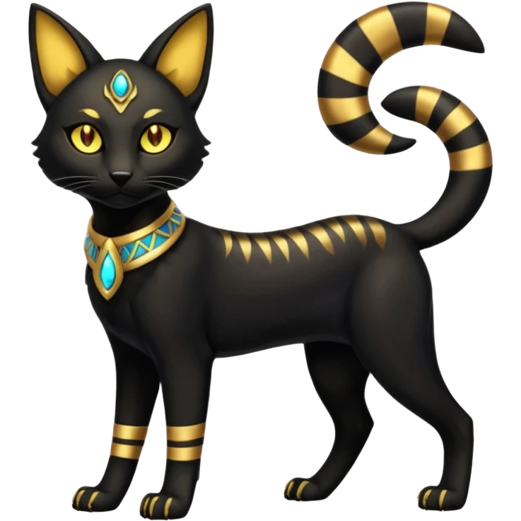 Umbreon-Umbreon-Bastet-Fakémon-hybrid-creature (full body)  emoji