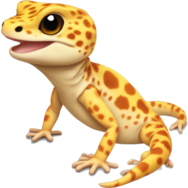 leopard gecko yellow and orange emoji