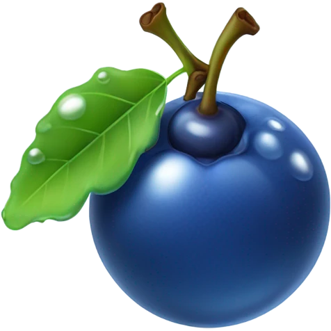 glossy blueberry, wet emoji