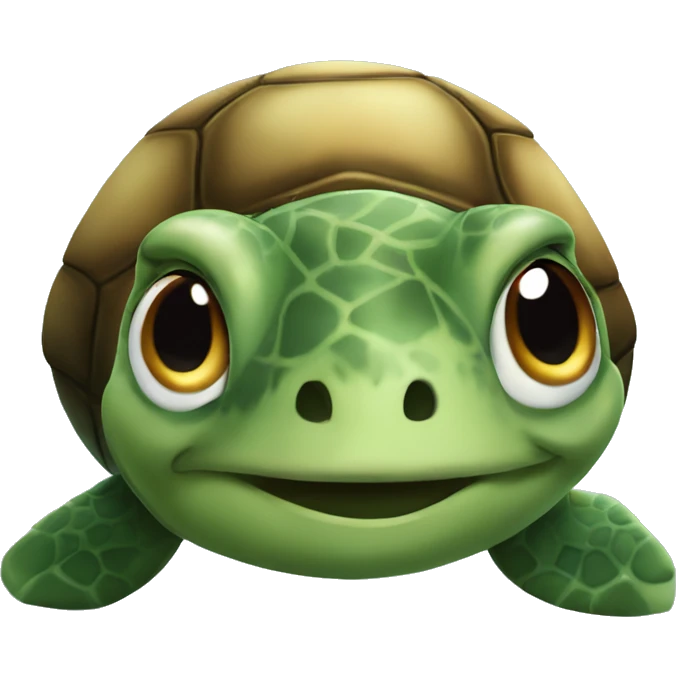 Sea turtle with disturbed look on his face  emoji