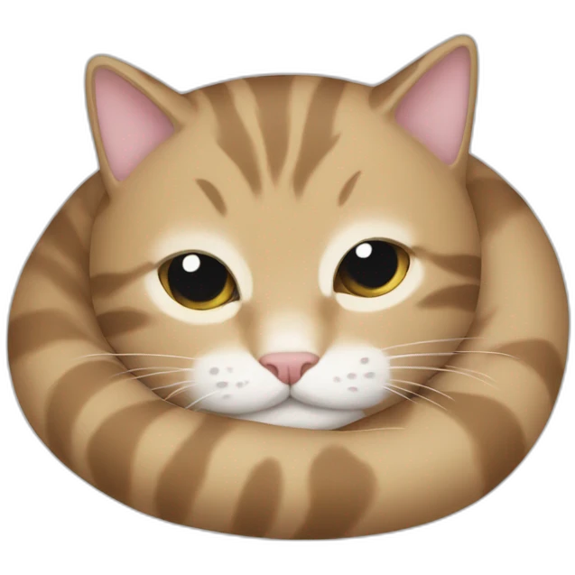cat curled up emoji