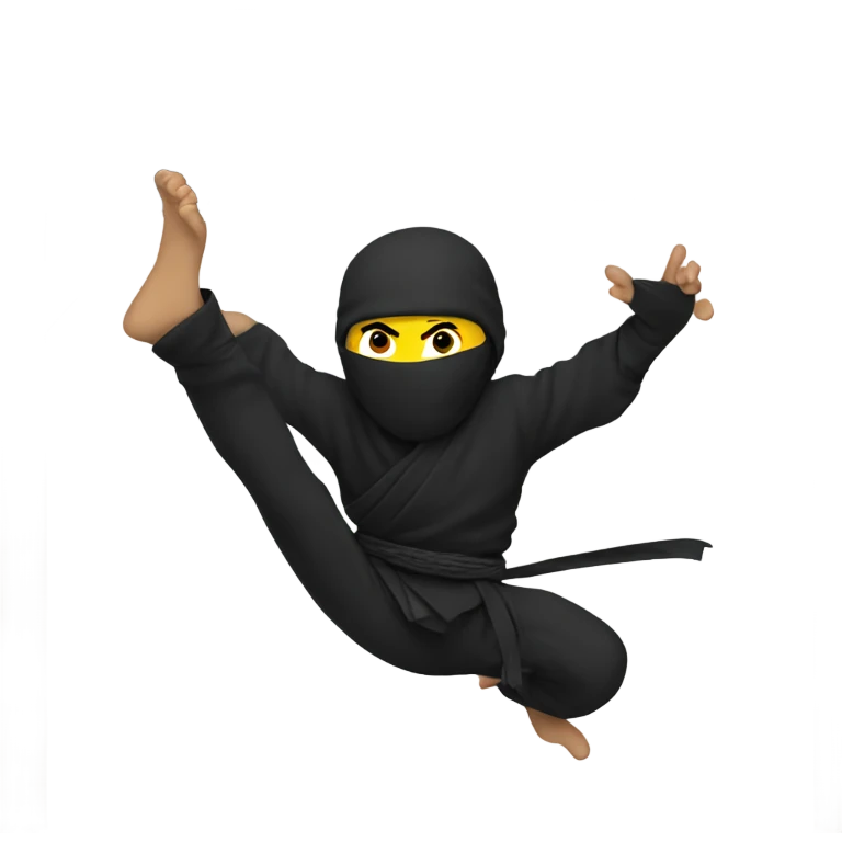 Ninja falling down emoji
