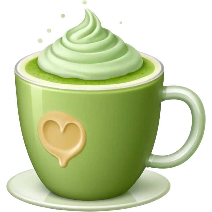 greentea latte / short cup /  emoji