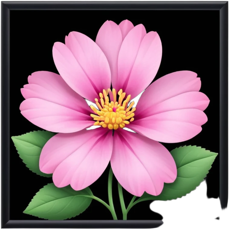 pink girly framed flower picture emoji