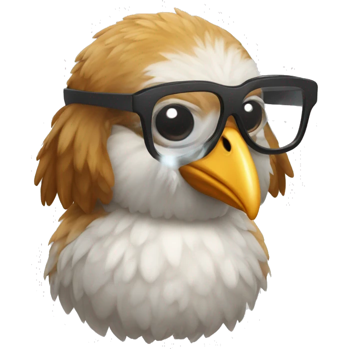 Poussin avec des lunettes  emoji
