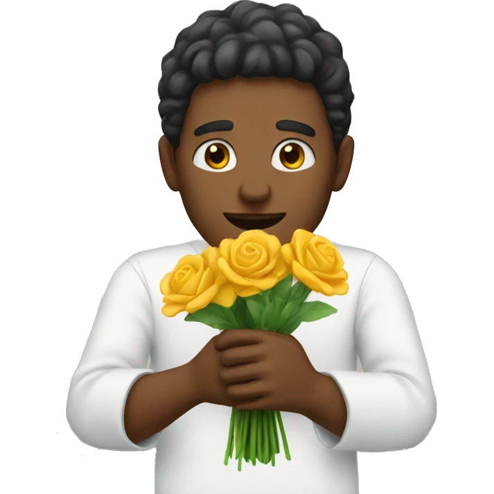 Handing someone flowers  emoji