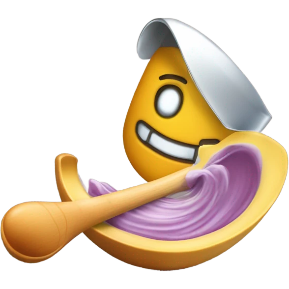 cuchara con salsa  emoji