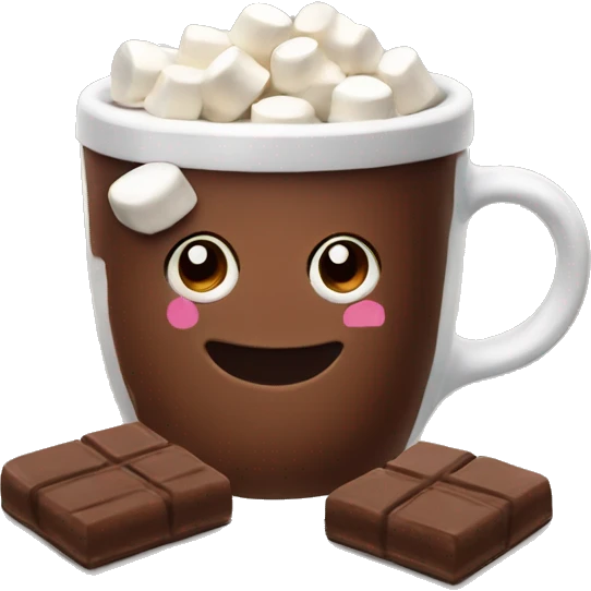 Hot chocolate with marshmallows  emoji