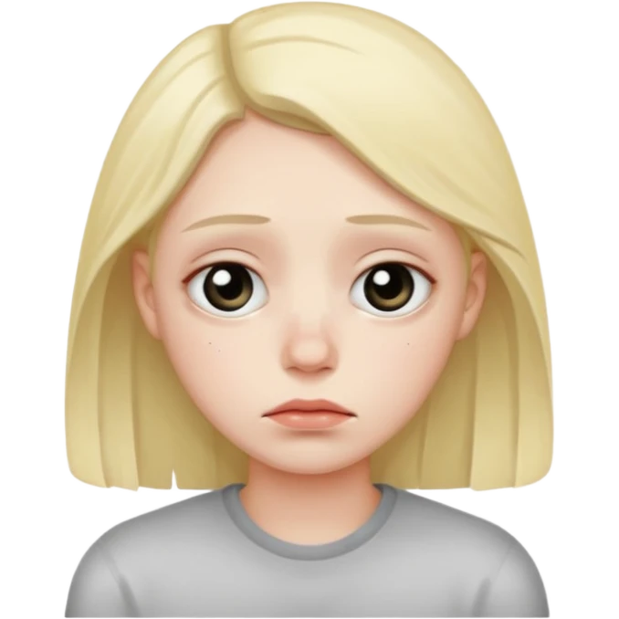 Emoji de cansado y triste con ojeras emoji