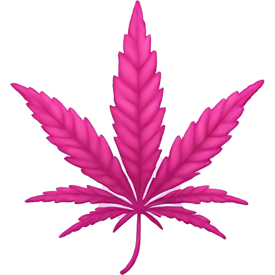 pink marijuana leaf emoji